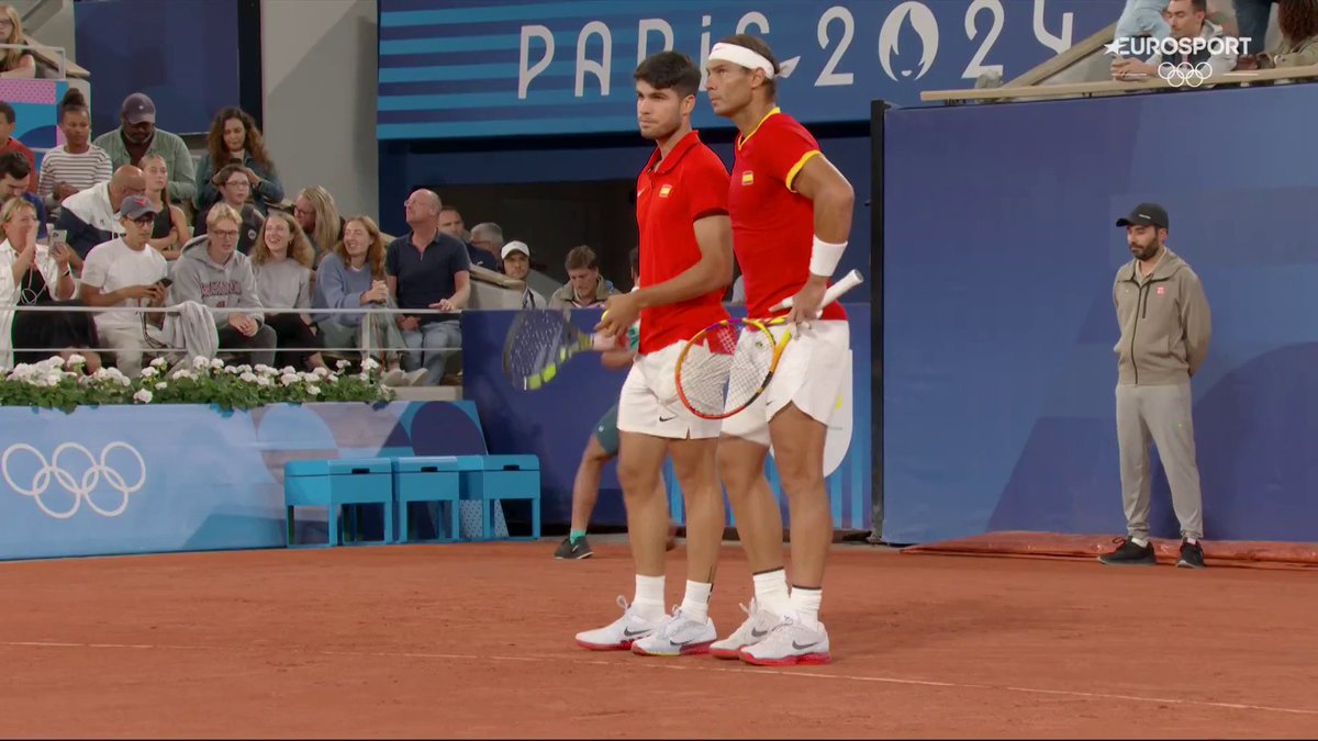 No es un momento cualquiera. Es 𝐄𝐋 𝐌𝐎𝐌𝐄𝐍𝐓𝐎. 🤩 'Nadalcaraz' debuta en los Juegos Olímpicos. 📺 Sigue el estreno en dobles de Nadal y Alcaraz en Eurosport.es 3 y HBO Max España con los comentarios de Fernando Ruiz, Alex Corretja y Antonio Arenas. #Paris2024 | #Tennis