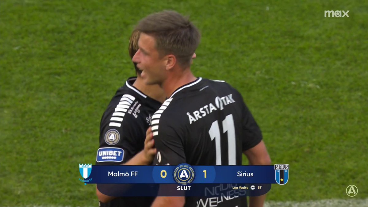 Slut i Malmö! IK Sirius besegrar MFF med 1-0. 📲 Se höjdpunkter från Allsvenskan på Max