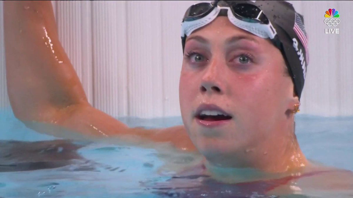 OLYMPIC RECORD IN THE SEMIFINALS 😱 55.38 for Gretchen Walsh in the 100m butterfly! 📺: NBC Olympics & Paralympics & Peacock #ParisOlympics