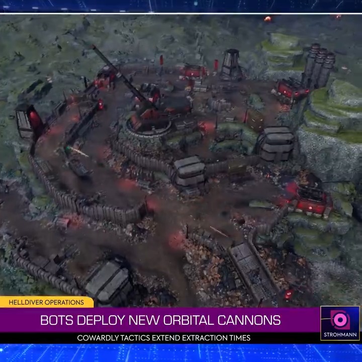 Breaking: Orbital Cannons now stand across Automaton territories, firing on our fleet and seeking to challenge our aerial superiority. The Orbital Cannons have targeted SEAF air forces, extending extraction times. However, we have identified a vulnerability.