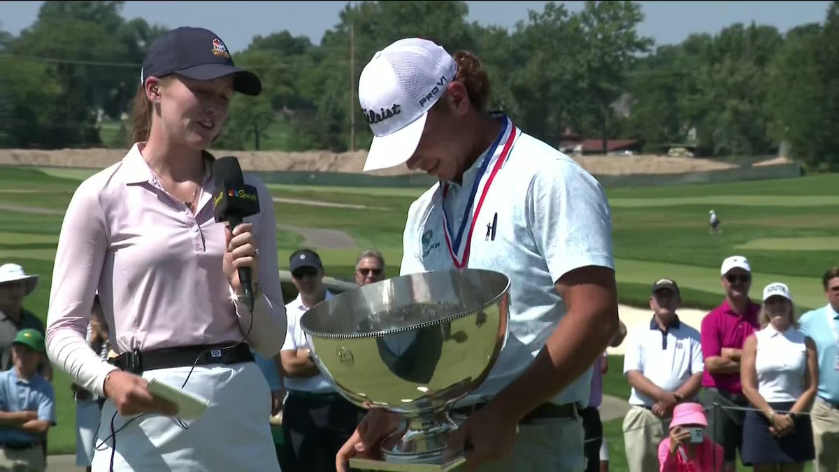 "It's really hard to stay in the moment. You're walking up fairways thinking about playing in the U.S. Open next year." Trevor Gutschewski isn't just taking home the U.S. Junior Amateur 🏆, he's locked in his spot at Oakmont next June!
