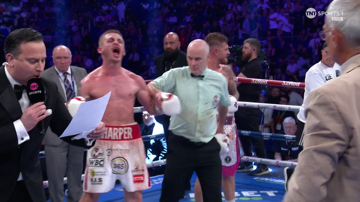 98-92 97-93 97-93 Ryan Garner defeats Archie Sharp by decision in a close fight! 🦈 #JoyceChisora | LIVE on TNT Sports and discovery+
