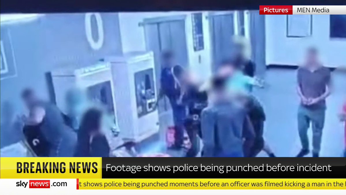 BREAKING: New footage from the Manchester Airport incident shows police being punched moments before an officer was filmed kicking a man in the head 📺 Sky 501, Virgin 602, Freeview 233 and YouTube