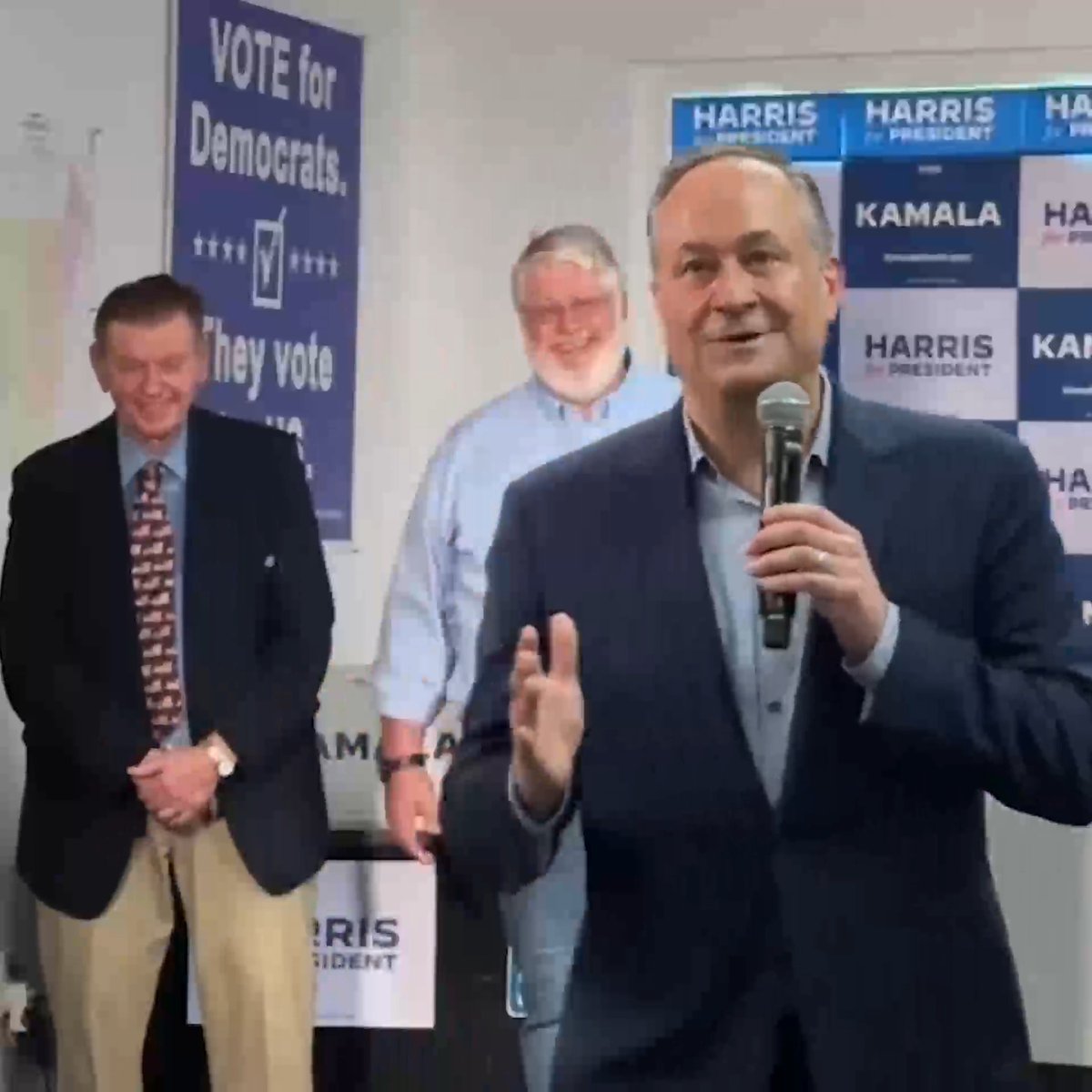 Second Gentleman Doug Emhoff: Mr. Trump, I know you have so much trouble pronouncing Kamala Harris’ name. Here’s the good news. After the election, you can just call her Madam President