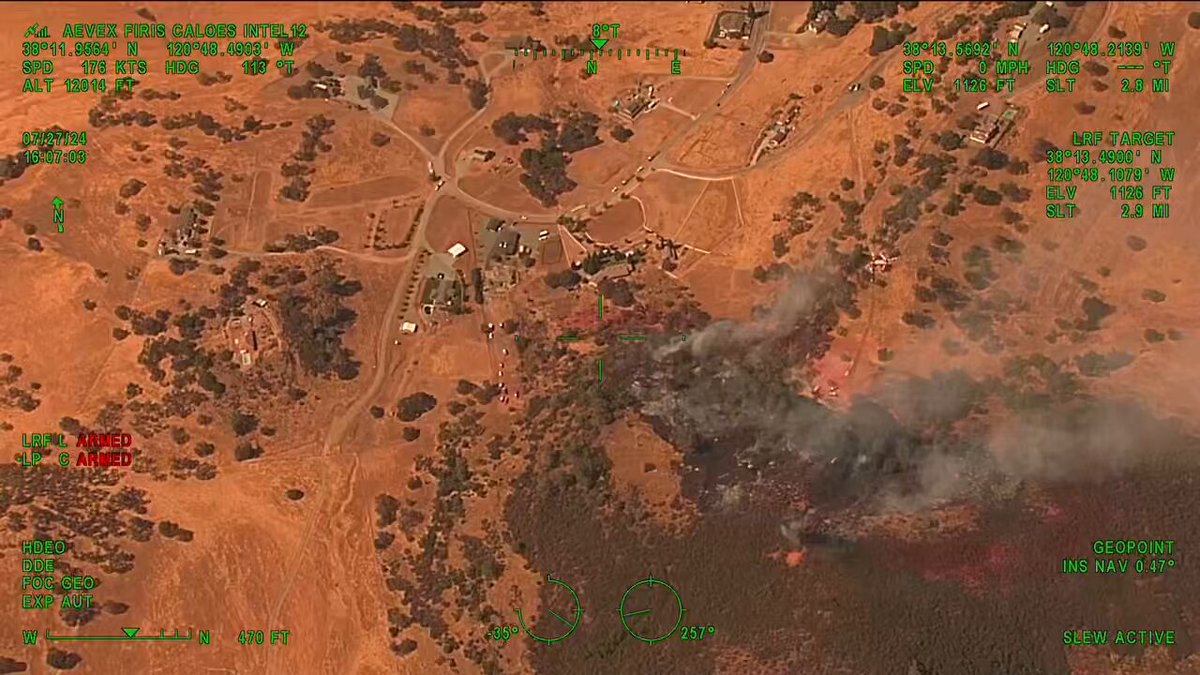 OES Intel 12, July 27 on the #CosgroveFire, TCU. Fire mapped at 11.91 acres at 16:07 hours
