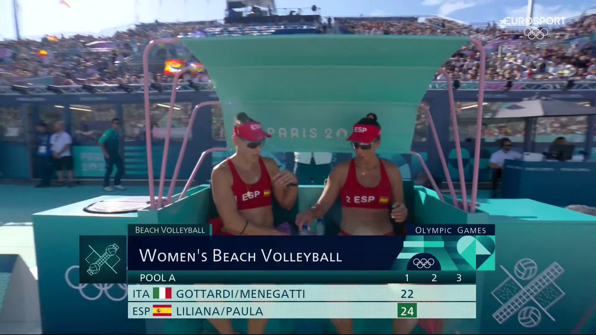 🏐Voley Playa l #JuegosOlímpicos Paula Soria y Liliana Fernández🇪🇸 DEBUTAN CON UNA BRILLANTE VICTORIA EN LA FASE DE GRUPOS 🔸Partidazo de las españolas ante una gran pareja como la italiana. Victoria clave para poder pasar la fase de grupos ¡VAMOS!