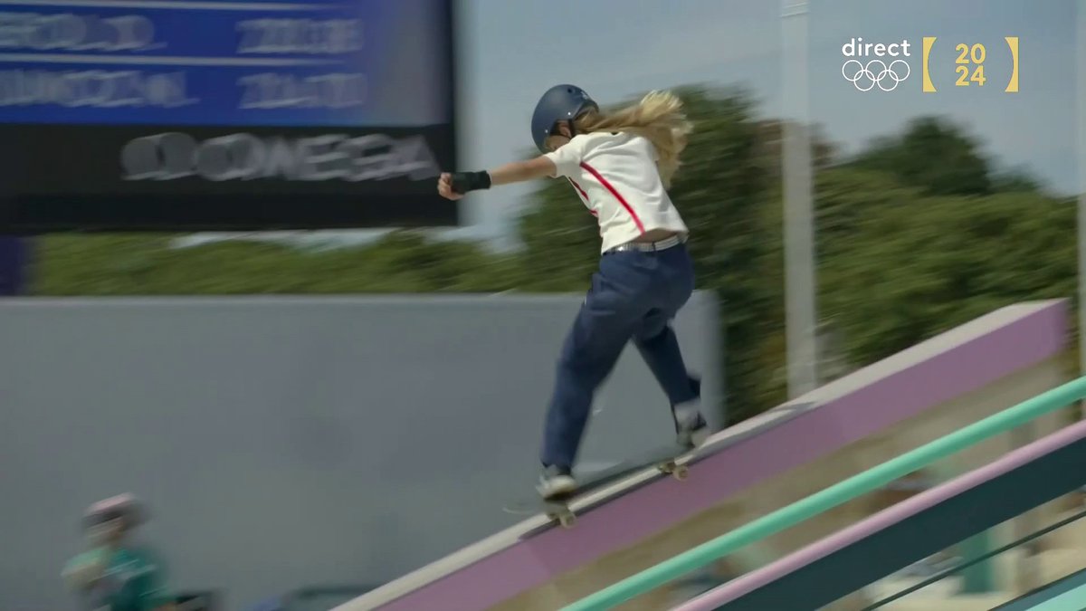 🇫🇷🛹 Quel run complet et validé pour la benjamine de la délégation française, Lucie Schoonheere, 14 ans ! #PARIS2024