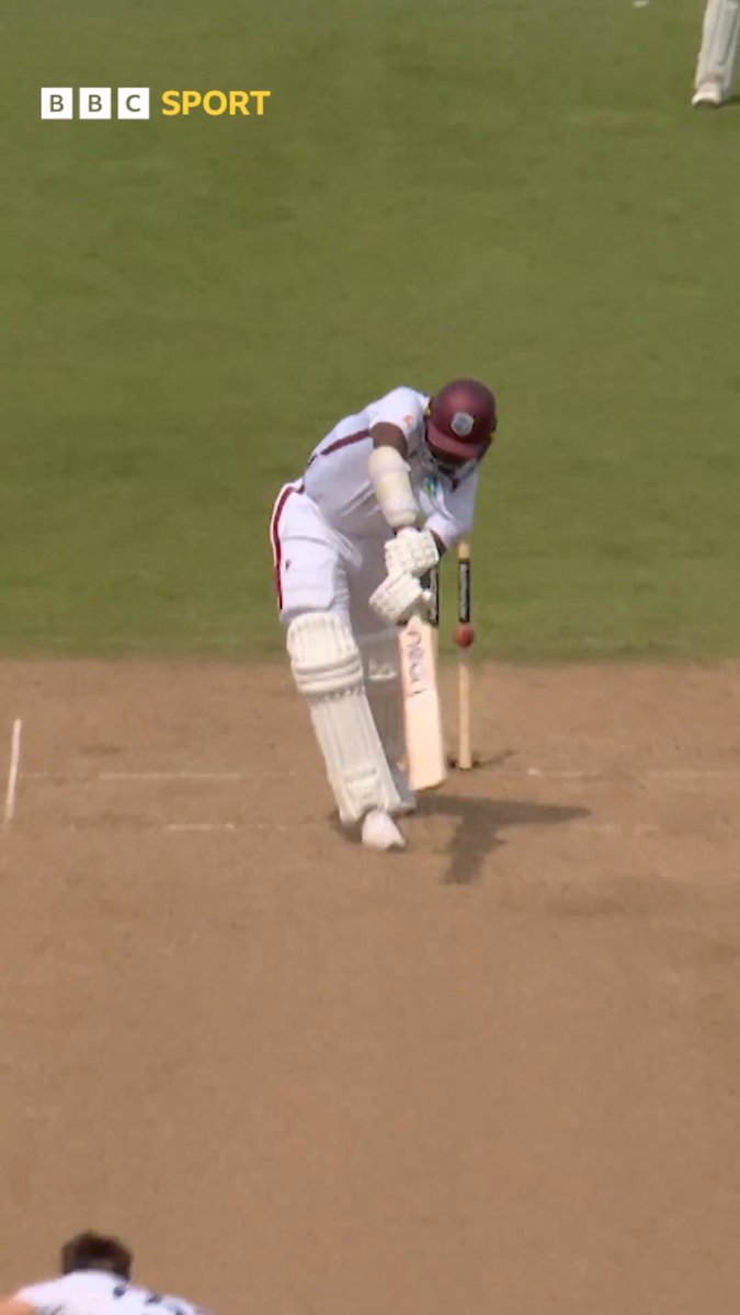 Step 1: Short ball Step 2: Bit of chat Step 3: Stumps cartwheeling Fast bowling heritage 🤌 #ENGvWI #BBCCricket