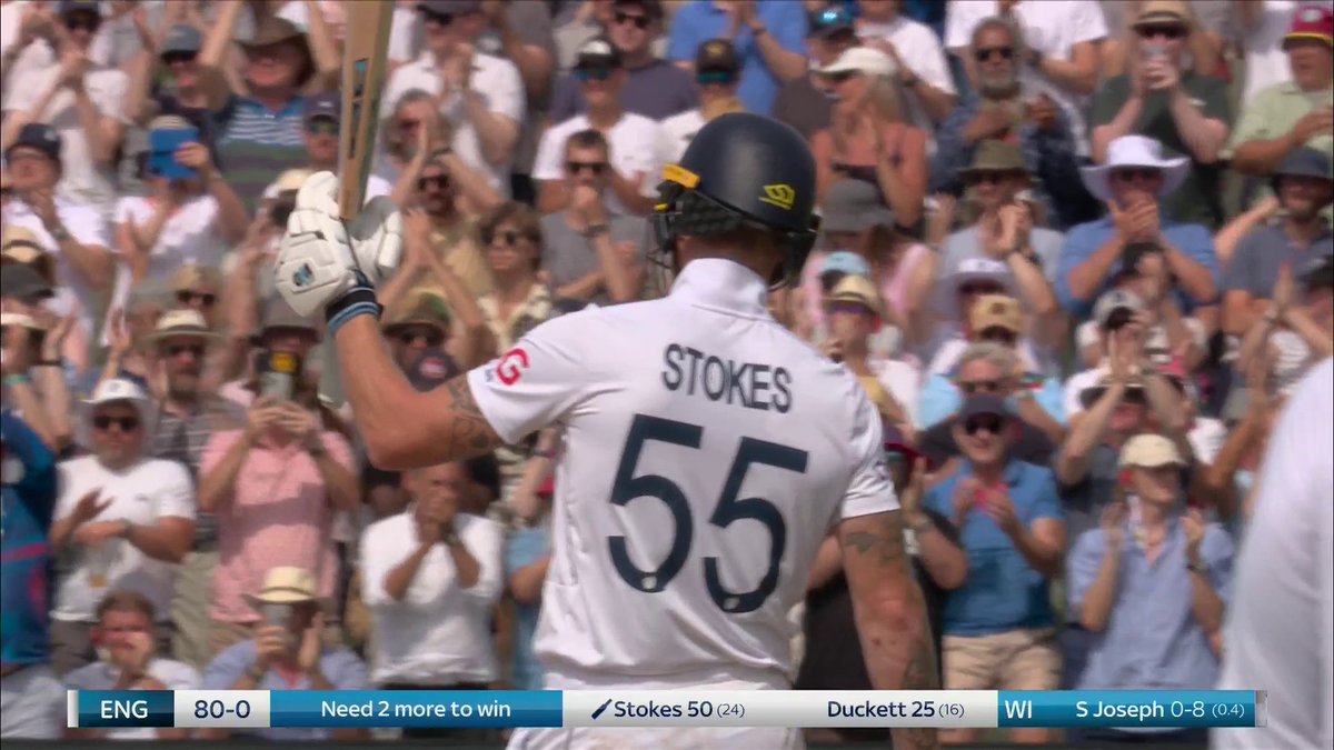 โก 50 from 24 balls โก Ben Stokes smashes the fastest half-century for England in Test cricket! ๐
