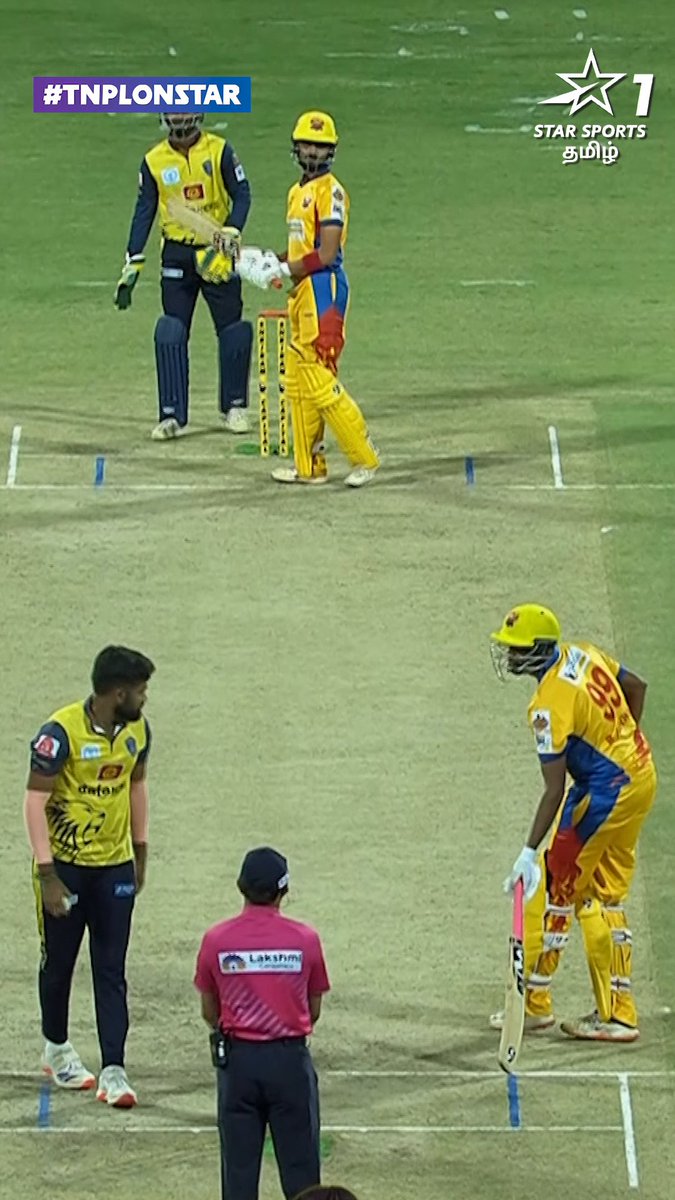 A Warning to Ravichandran Ashwin at the non-striker end in TNPL. 😀