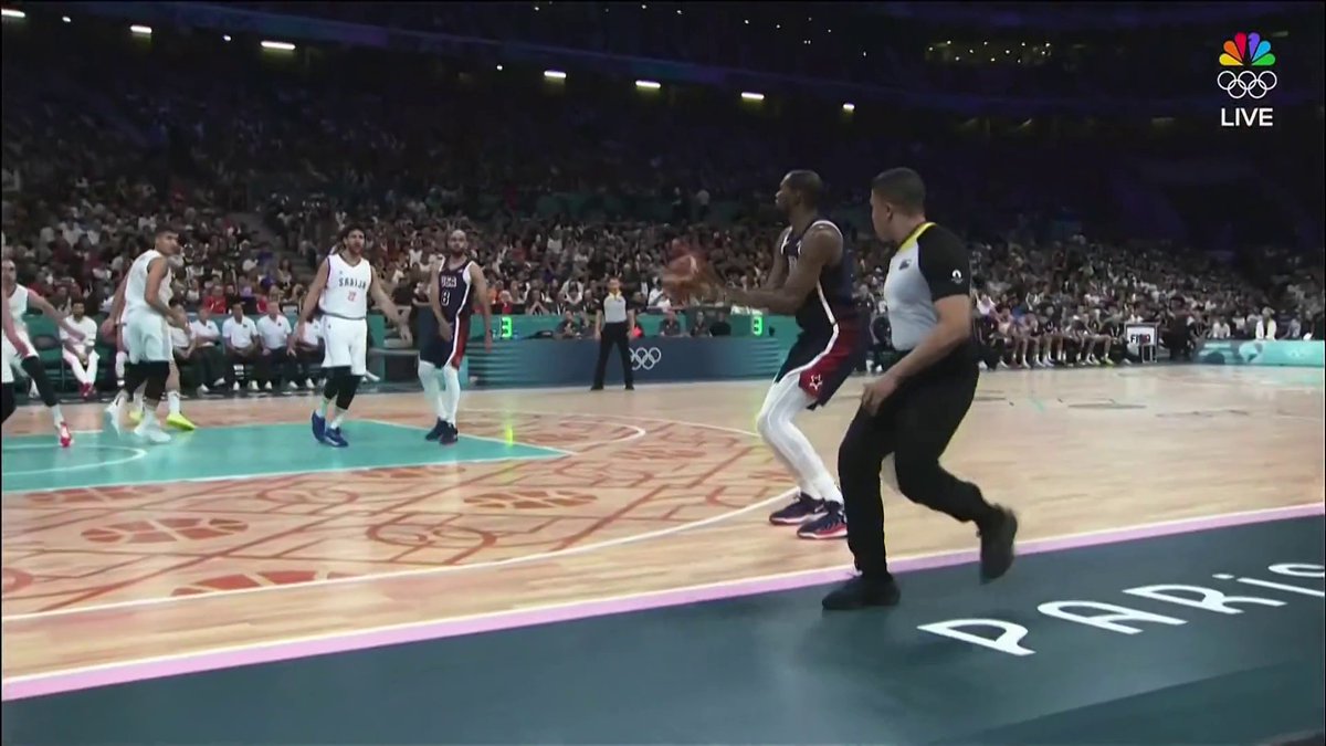 ZERO missed shots for Kevin Durant in the first half. Easy money. 🔥 #ParisOlympics 📺 NBC and Peacock