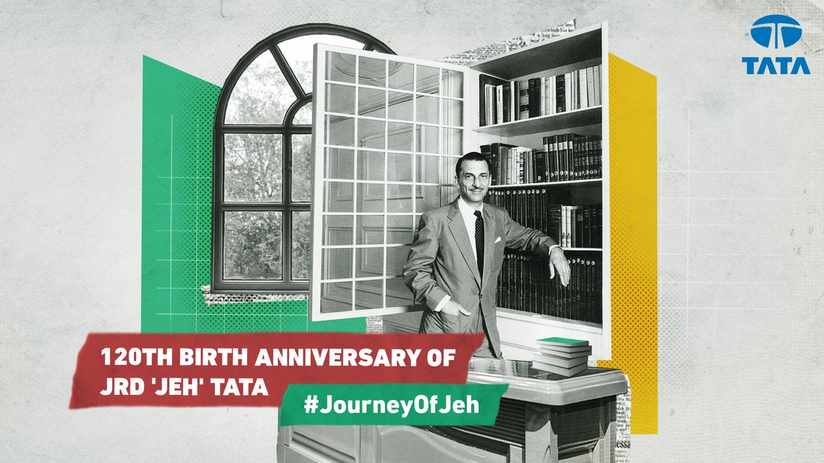 Across decades and generations, JRD Tata relentlessly pursued excellence. Excellence in business, but also in dedication to his values. Today, as we celebrate his 120th birth anniversary, we look at how he broke ground in new industries, expanded existing ones, and took our group to newer heights. #JourneyOfJeh #ThisIsTata