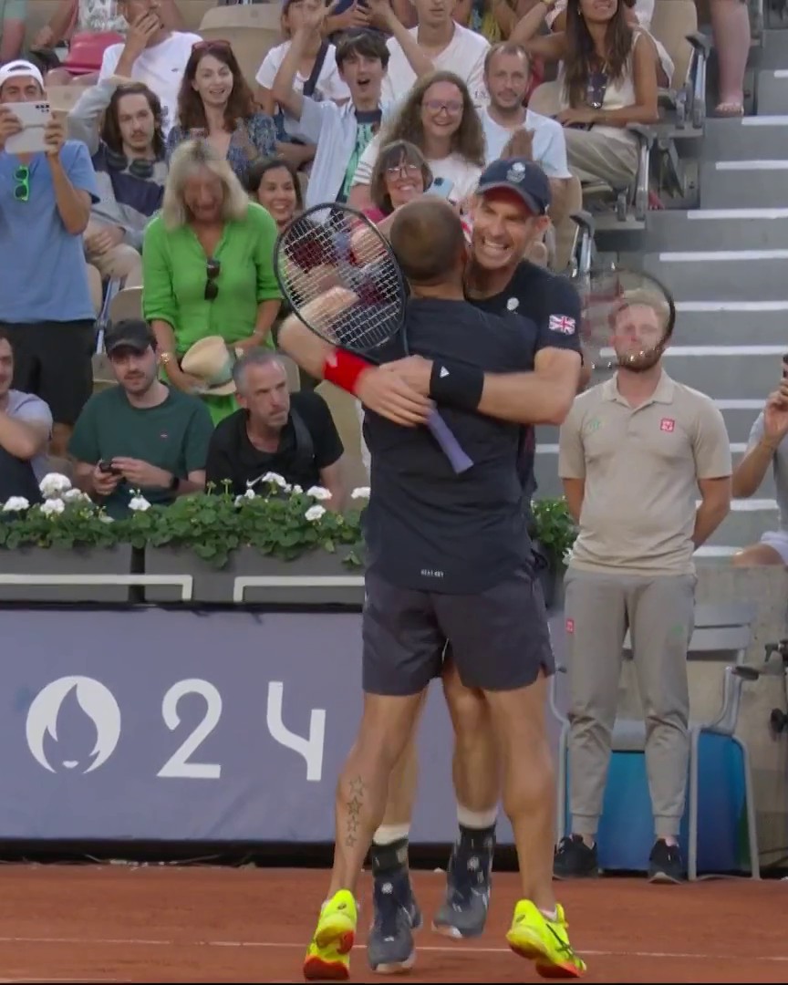 What a comeback! 🤯 Andy Murray and Dan Evans save FIVE match points to progress in the men’s doubles ✅ #Paris2024