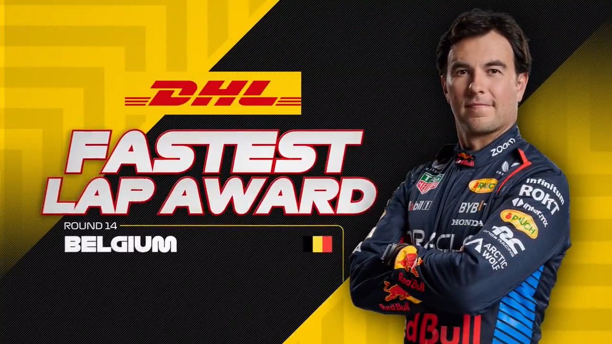 Go Checo! 👏 The Mexican bagged his first DHL_Motorsports Fastest Lap of the season at Spa 👉 #F1 #BelgianGP #MomentsThatDeliver
