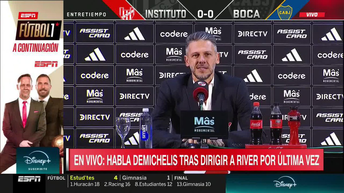 Las últimas palabras de Martín Demichelis como DT de River.