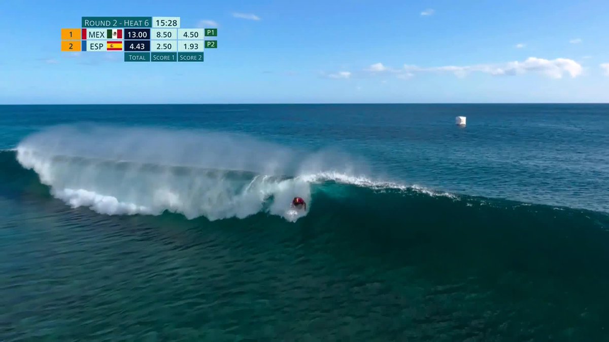 ¡A Tercera Ronda 🔜! Alan Cleland 🇲🇽 domina las olas olímpicas de Tahití 🌊🇵🇫 y avanza a la siguiente fase Miren la calidad del mexicano 🇲🇽 👏