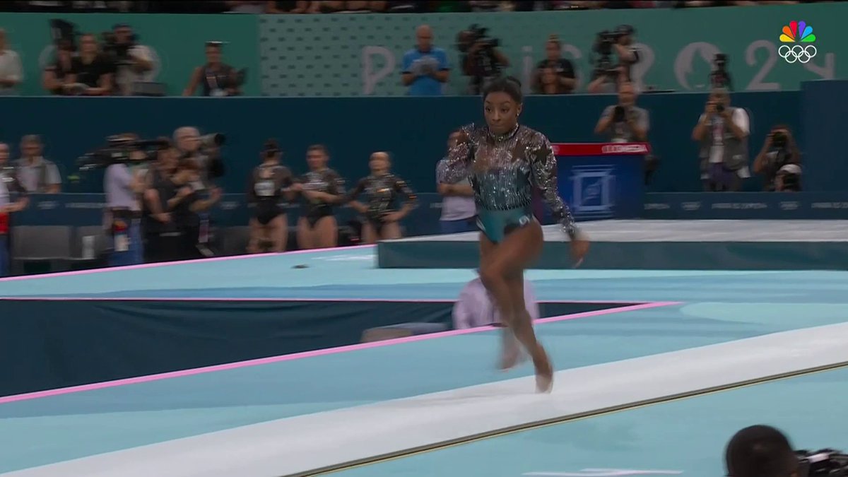 The POWER in Simone Biles' vault. 💥 📺 #ParisOlympics on NBC and Peacock