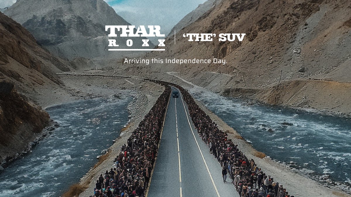 Four wheels never carried so much anticipation before. 'THE' SUV arrives on Independence Day. Stay tuned Know more: #ComingSoon #THESUV #TharROXX #ExploreTheImpossible
