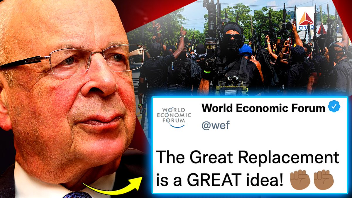 🚨 WEF Memo Reveals Plan To Depopulate the World of 1 Billion White People by 2030 The World Economic Forum in Davos has ordered global authorities to radically reduce the number of white people in the world by 2030. If you thought the Great Replacement was nothing more than a conspiracy theory, you might want to think again. According to a WEF report, white people are responsible for the vast majority of the world’s problems including climate change and colonialism, and in the interests of an equitable future for the globe, the number of white people must be reduced as a priority. The WEF has enlisted the United Nations to help with the plan and the results are already playing out before our eyes.