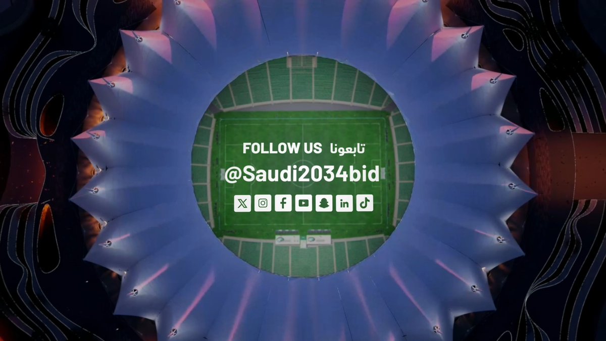 Stay up to date with the latest on the #Saudi2034bid by following us across all platforms​ Don't miss a moment of our exciting journey as we aspire to host an unprecedented edition of the FIFA World Cup™ 🌐⚽​ Find out more: #GrowingTogether