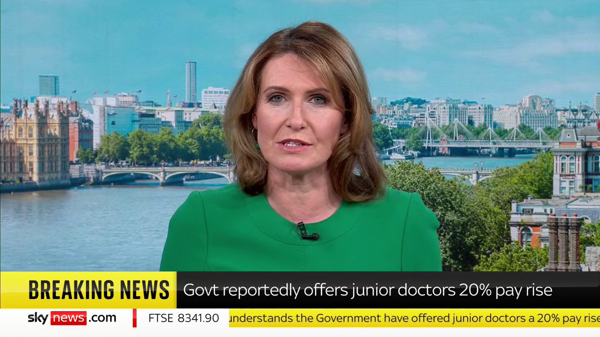 BREAKING: The government has offered junior doctors a 20% pay rise to end strike action, Sky News understands. Politics latest: 📺 Sky 501, Virgin 602, Freeview 233 and YouTube