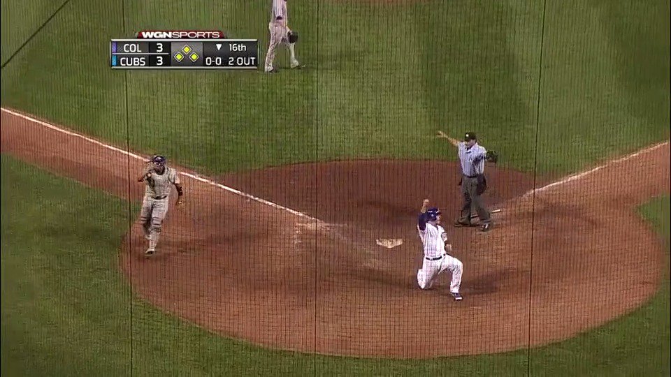 On this date in random Cub history: July 29, 2014 The John Baker Game. Baker pitches a scoreless 16th inning and then scores the game winning run on Starlin Castro’s sacrifice fly.