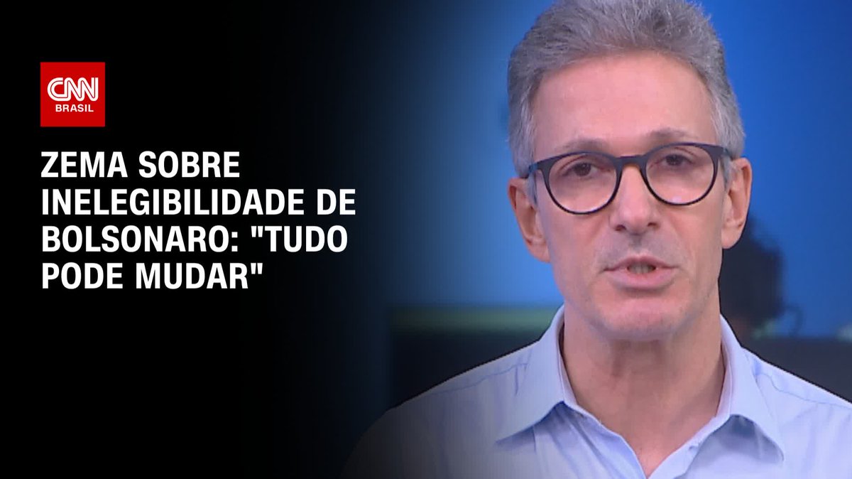 O governador de Minas Gerais, Romeu Zema (Novo), afirmou que a inelegibilidade do ex-presidente Jair Bolsonaro (PL) pode mudar até as eleições presidenciais de 2026. “Nós já tivemos tantos ‘descondenados’ aqui, por que não ele?”, afirmou Zema. #LiveCNNBrasil