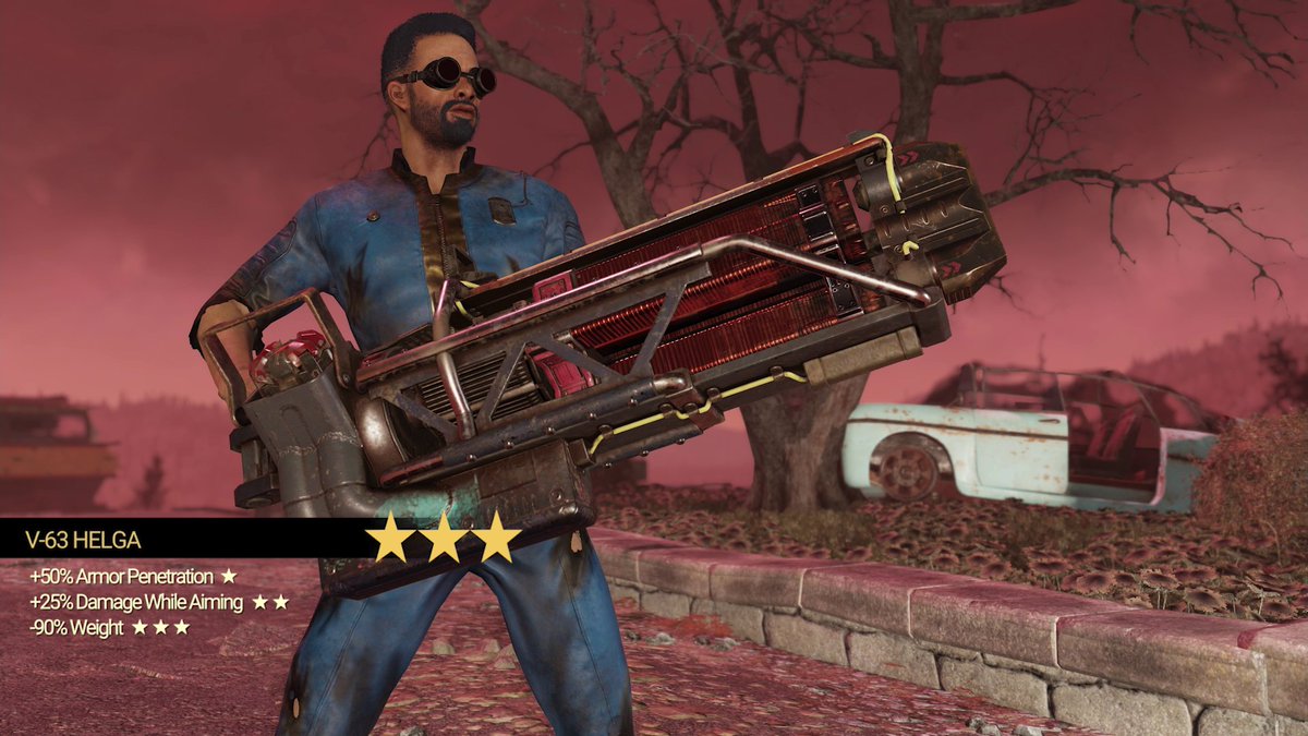 Oh, the weapons you'll find in Skyline Valley! #Fallout76 Which one is your favorite?