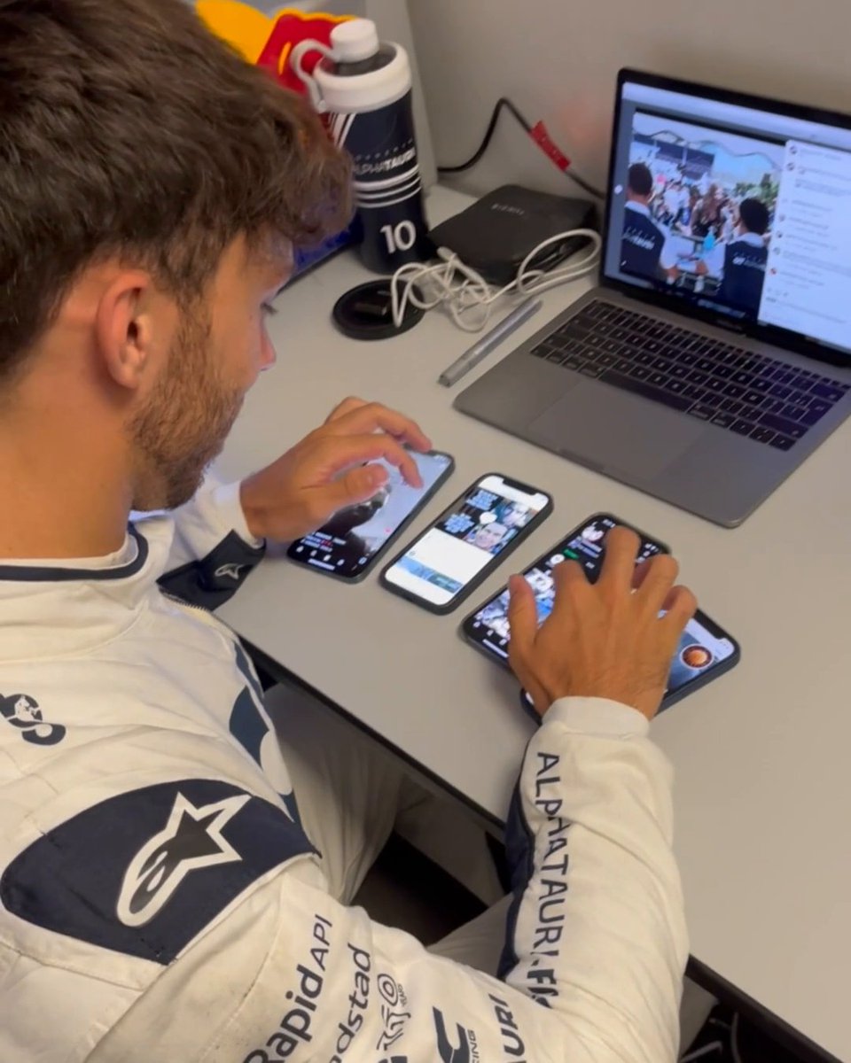 lando texting max fewtrell for his 25th birthday, fernando for his 43rd, and carlos for his team announcement