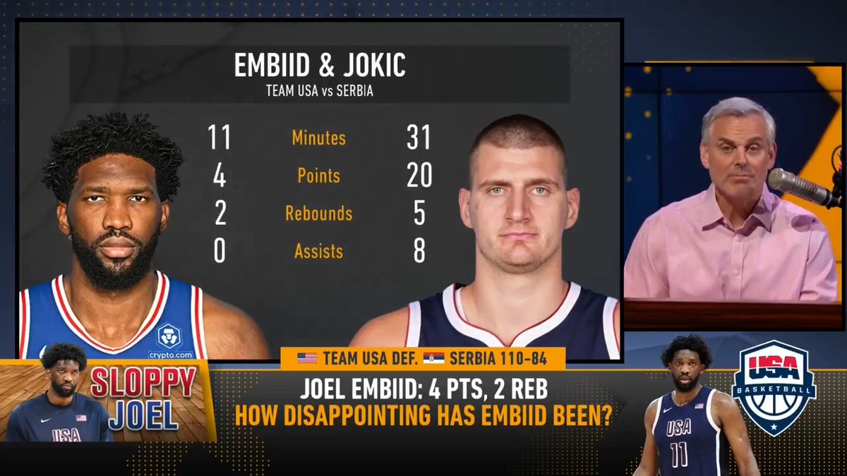 Colin Cowhed calls Joel Embiid overrated “Beyond padding his stats, Philadelphia keeps running coaches through him and teammates through him. And in the weaker Eastern Conference, he is yet to win a 2nd round playoff series.” (🎥 Herd w/Colin Cowherd )