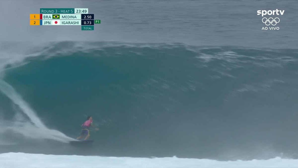 9.90 🌊 A ONDA DE MAIOR NOTA DA HISTÓRIA DAS OLIMPÍADAS É DO BRASIL. PARABÉNS, GABRIEL MEDINA #Paris2024 !