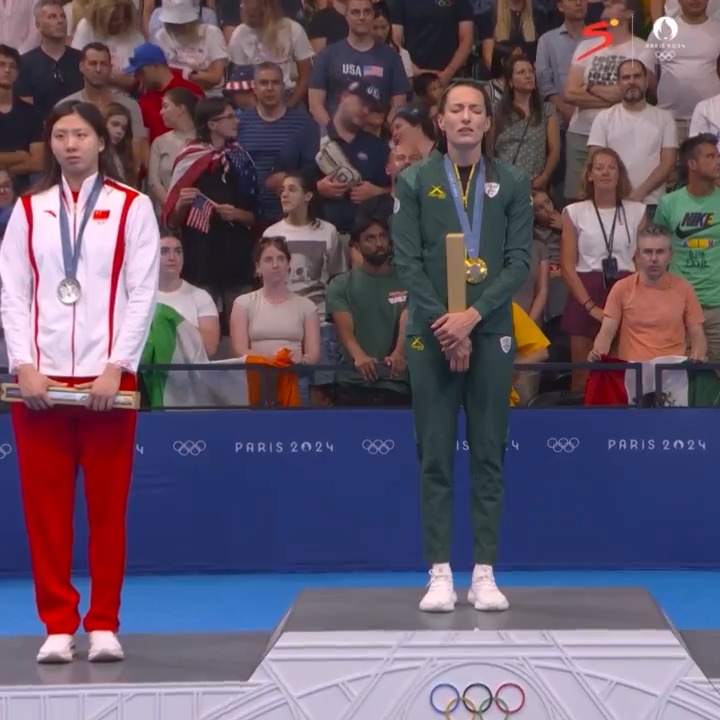 🇿🇦 The South African national anthem at #Paris2024 for the first time 🥺 #CloserToYourChampions