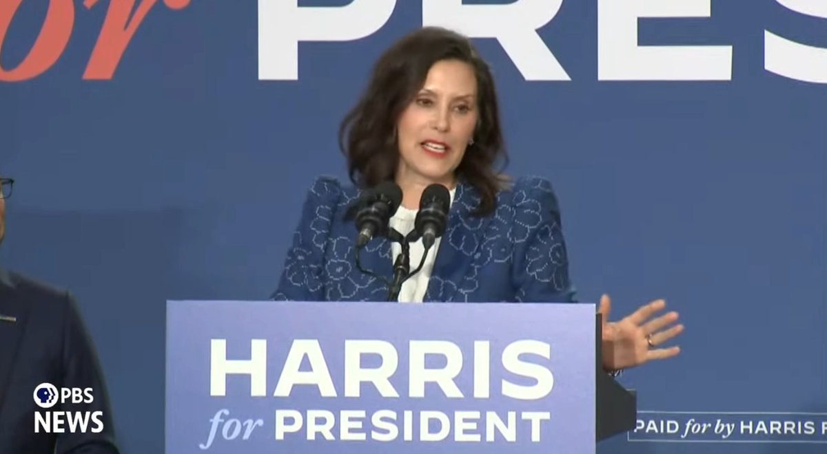 Gov. Gretchen Whitmer: Let's be clear. Kamala Harris has more experience than the Trump-Vance ticket combined. They only have 5.5 years of experience. And it’s not public service, it’s self-service