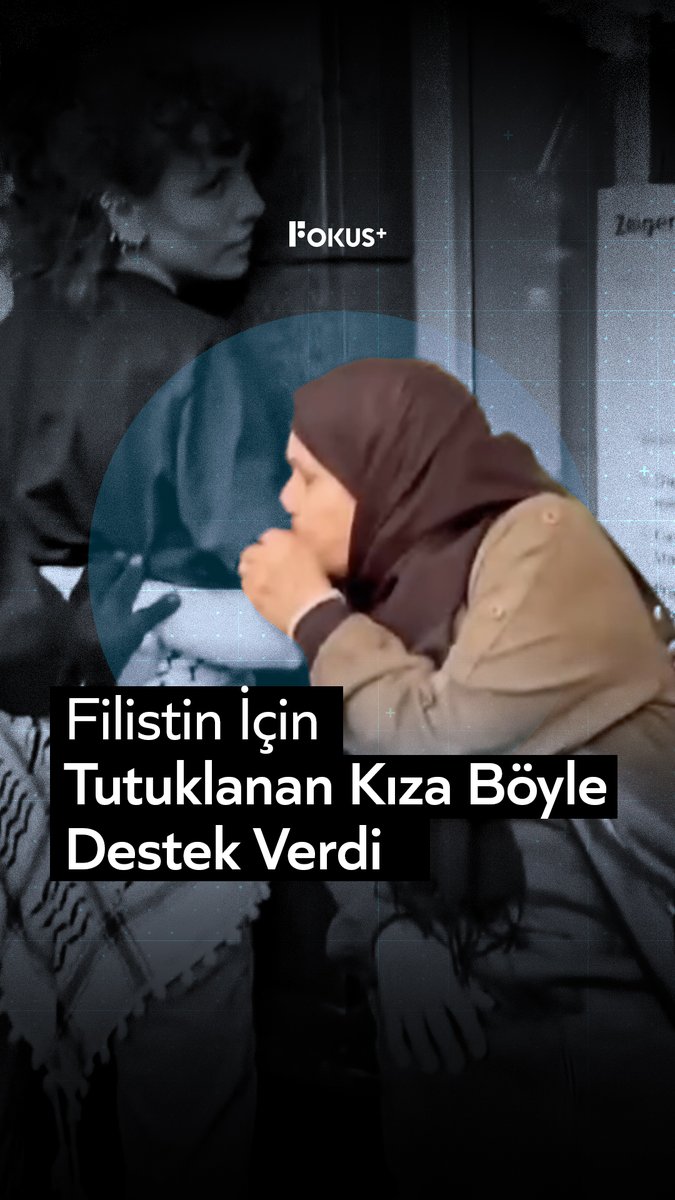 ➕ Almanya'da bir kadın, Filistin ile dayanışma gösterdiği için tutuklanan bir kıza böyle destek verdi.
