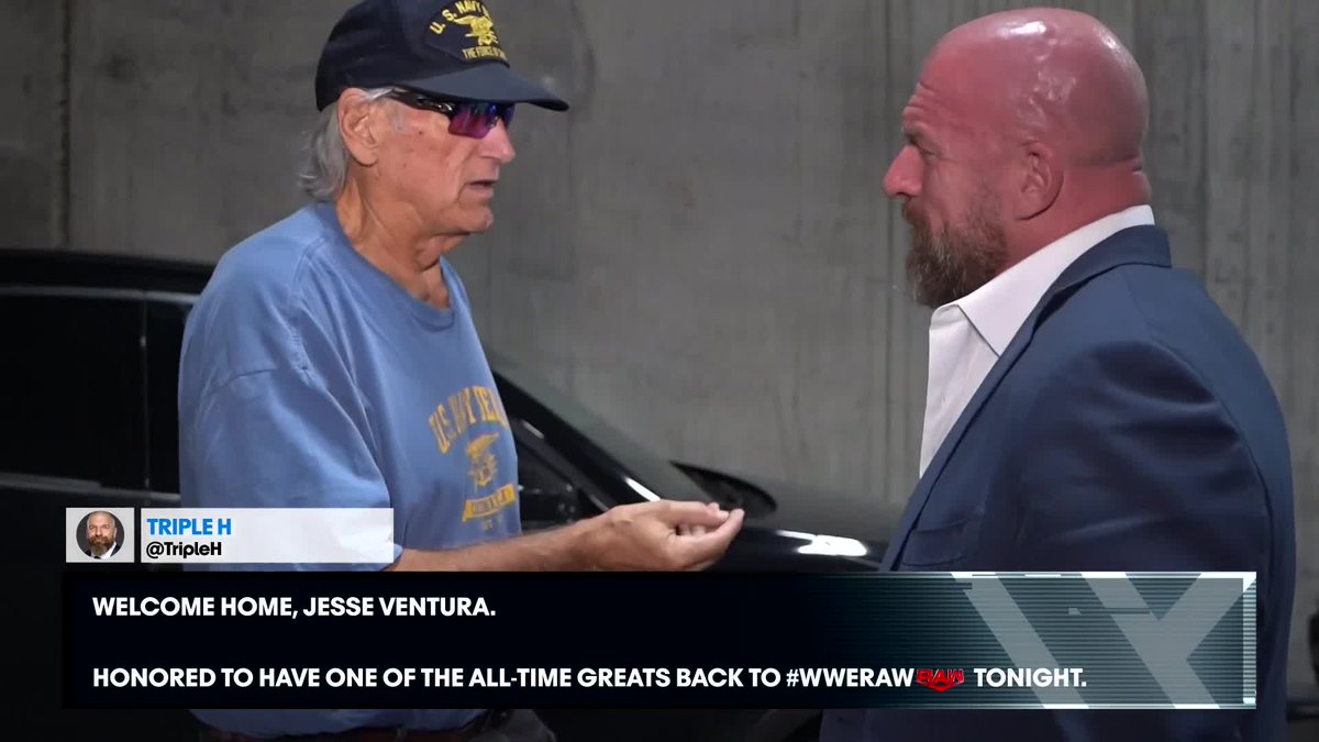 Welcome back WWE Hall of Famer Jesse Ventura! #WWERaw