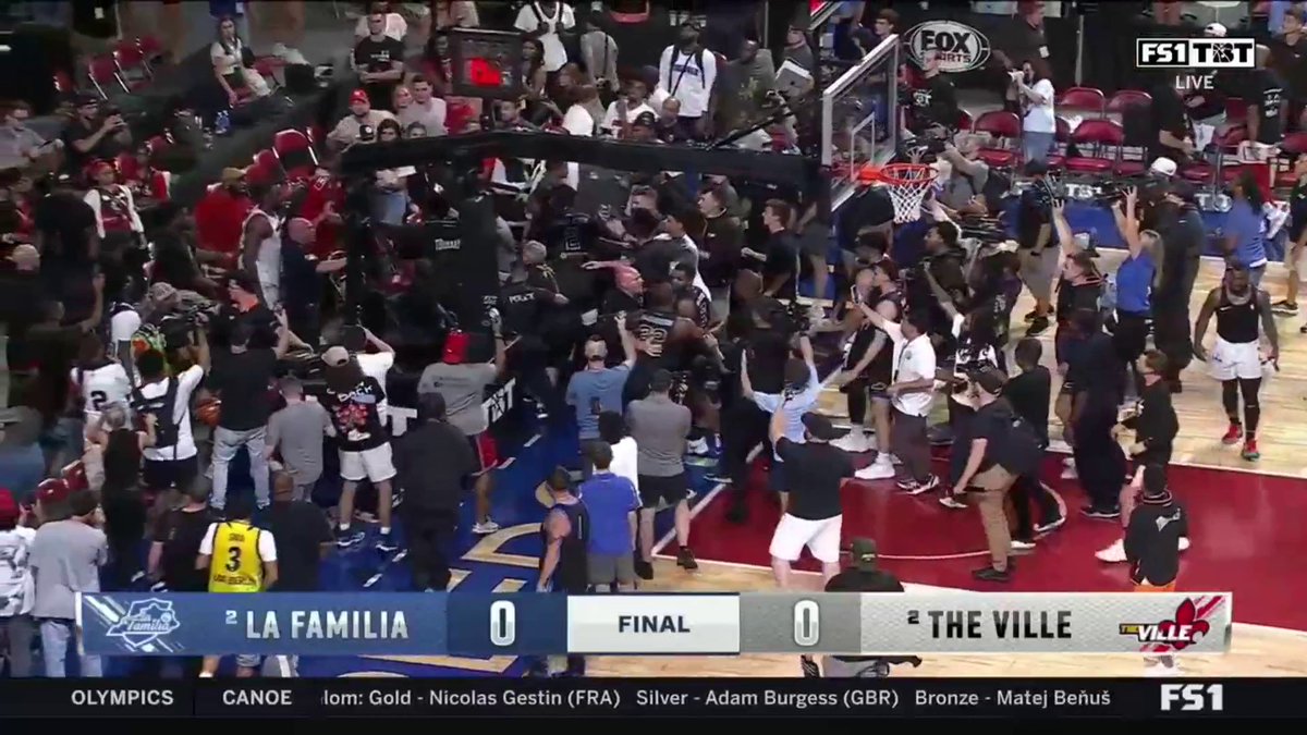 Things got a little intense after the game winner from La Familia