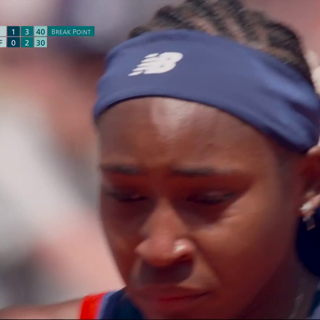 😢 Malmenée par Vekic, Coco Gauff fond en larmes lors d'un échange musclé avec l'arbitre de la rencontre Suivez les Jeux de #Paris2024 en intégralité sur Eurosport via Max