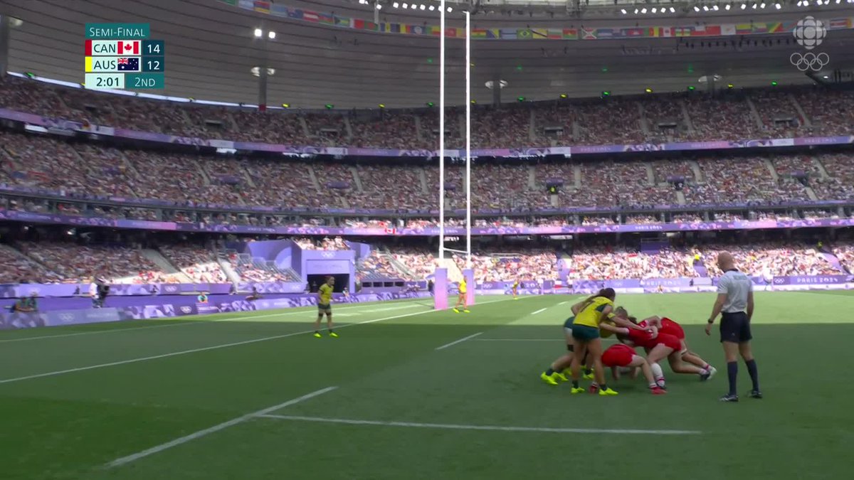 PLAYING FOR GOLD ‼️ Canada's women's sevens rugby squad will play in the gold medal match after defeating Australia! 🇨🇦 #TeamCanada | #Paris2024| Radio-Canada Sports