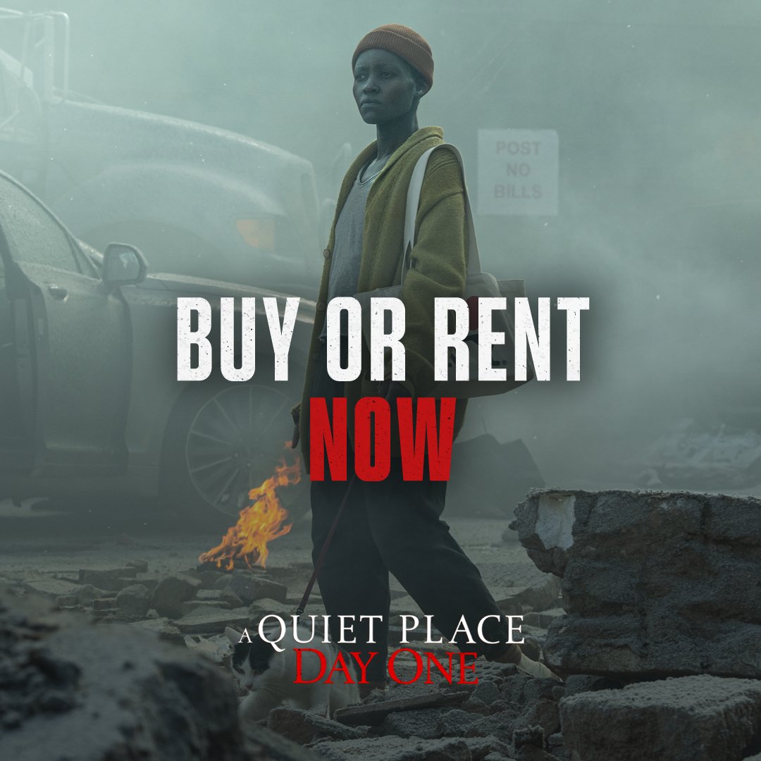 Home is the one place you can scream 😱 Experience #AQuietPlace: Day One now on Digital and in theatres.
