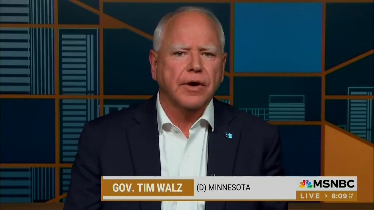 Gov. Tim Walz: Who is asking for this crazy stuff the Republicans are doing? Who is asking to raise the price of insulin? Who is asking to get rid of birth control? Who is saying they need to ban books? You never see Trump doing normal things. Yes, they're weird. They prove that every day