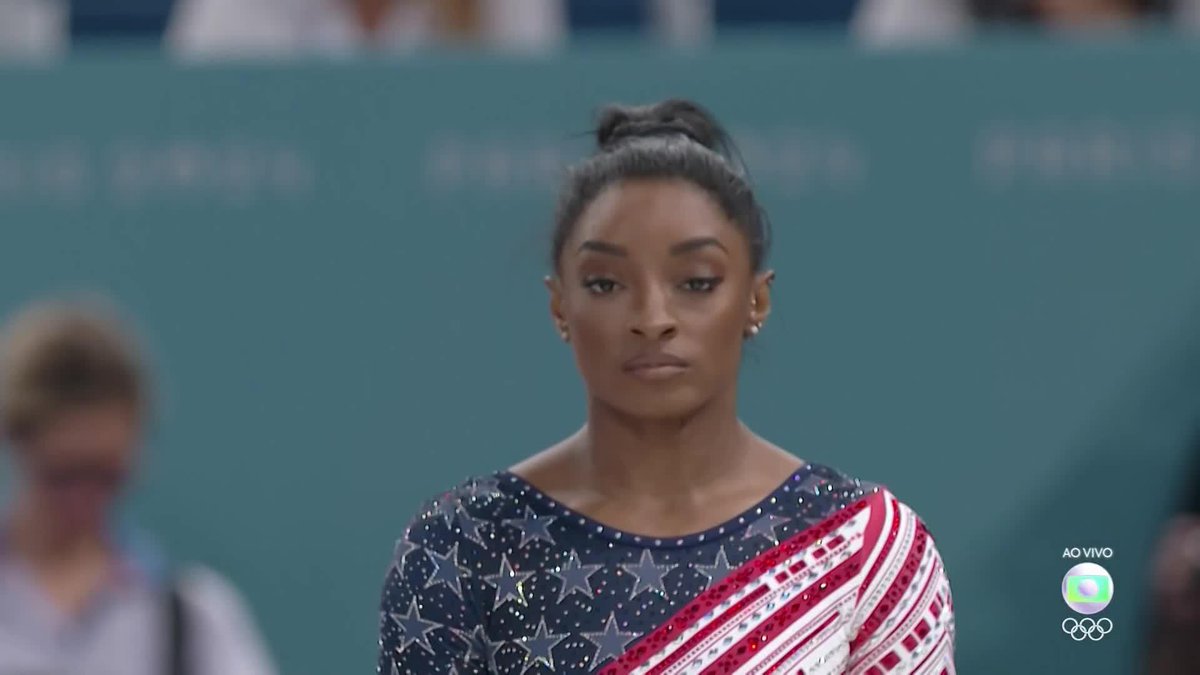 Simone Biles é boa demais. Nem dá pra torcer contra. #Paris2024