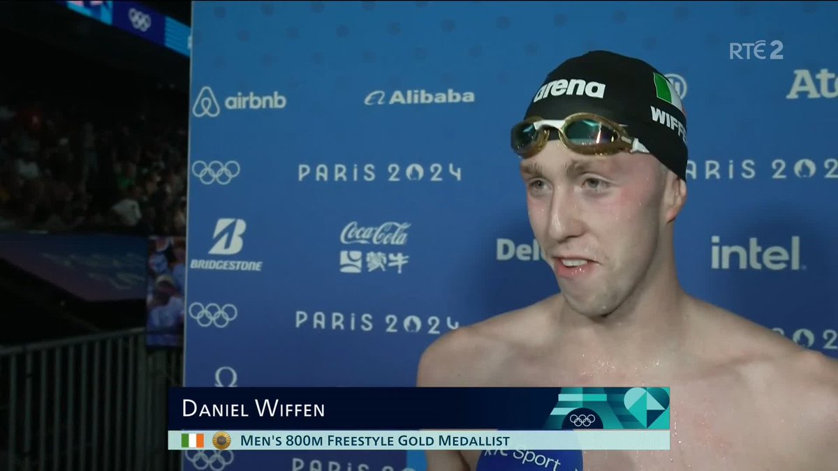 “What's my name? Sorry. Daniel Wiffen, Olympic champion.” What a way to open an interview. An Olympic Gold Medalist ☘️