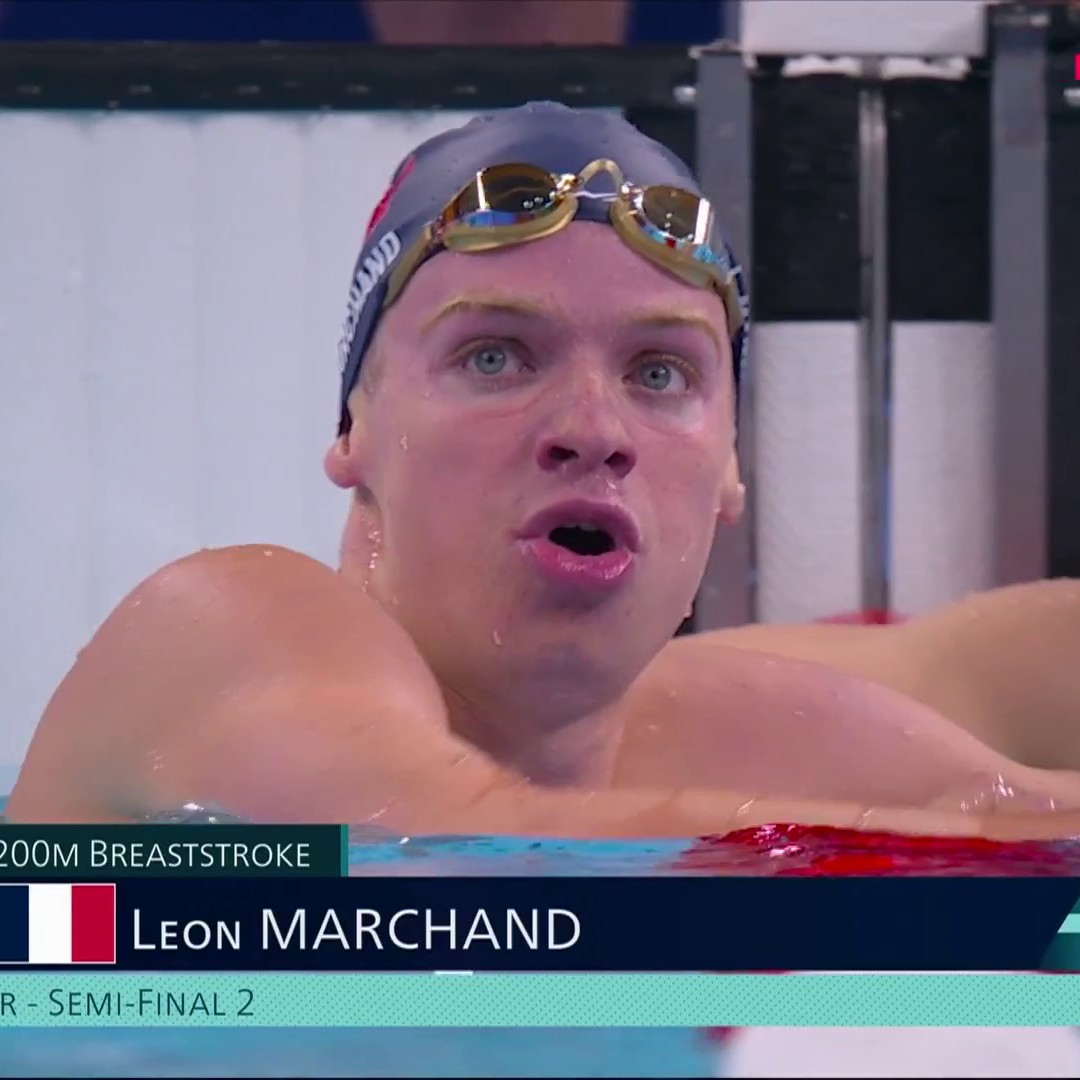 🇫🇷🐬 LÉON MARCHAND SE QUALIFIE POUR SA TROISIÈME FINALE OLYMPIQUE ! #PARIS2024