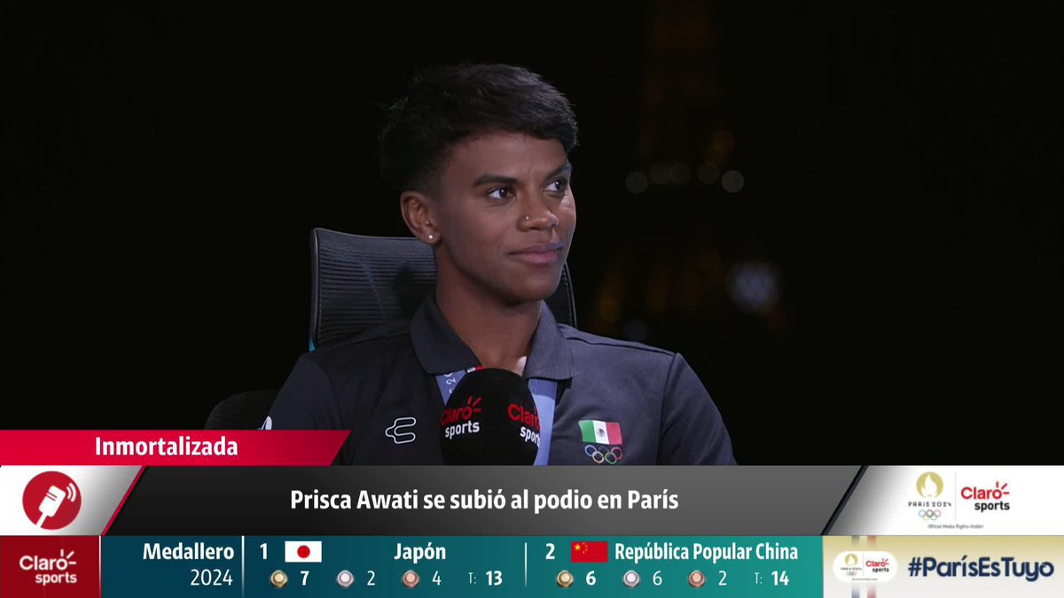 "Para mi la Conade es el mejor lugar donde puedo estar", dice la medallista de 🥈 plata Prisca Awiti Y tan tan #Olympics #Paris2024