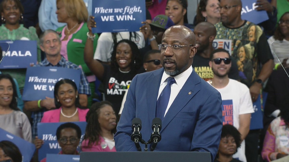 Sen. Reverend Raphael Warnock: Georgia, Donald Trump tried to steal your vote. Kamala Harris is trying to earn your vote