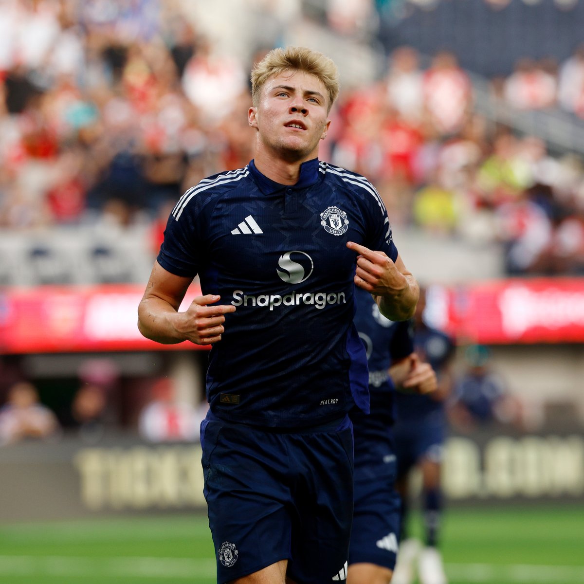 No stopping Rasmus 💪 Our new no.9 was on the scoresheet last time out ⚽️ #MUFC || #MUTOUR24