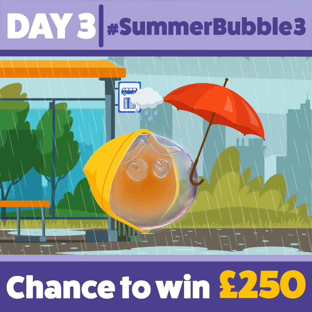 🌞 Summer Bubble #PrizeDraw - Day 3 For a chance to #WIN £250: ✅ Reply with hashtag #SummerBubble3 &amp; tell us how many rainclouds fall in the video! ✅ Follow us ✅ Retweet this Day 3 of draw closes @ 23:59 31.07.24. UK&amp;18+ only. T&amp;Cs apply: