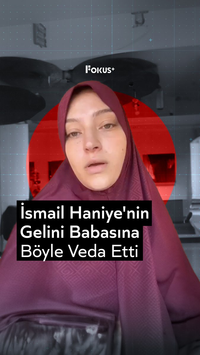➕ “Şüphesiz göz ağlar, kalp de hüzünlenir. Elveda büyük komutan.” ▪️ Dün gece İsrail tarafından Tahran’da suikaste uğrayan İsmail Haniye’nin gelini, babasına bu sözlerle veda etti.