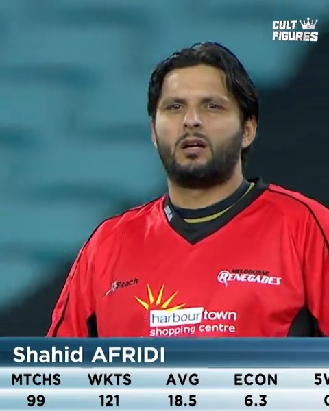 Don't forget Shahid Afridi was a magician with the ball too! #BBLCultFigures