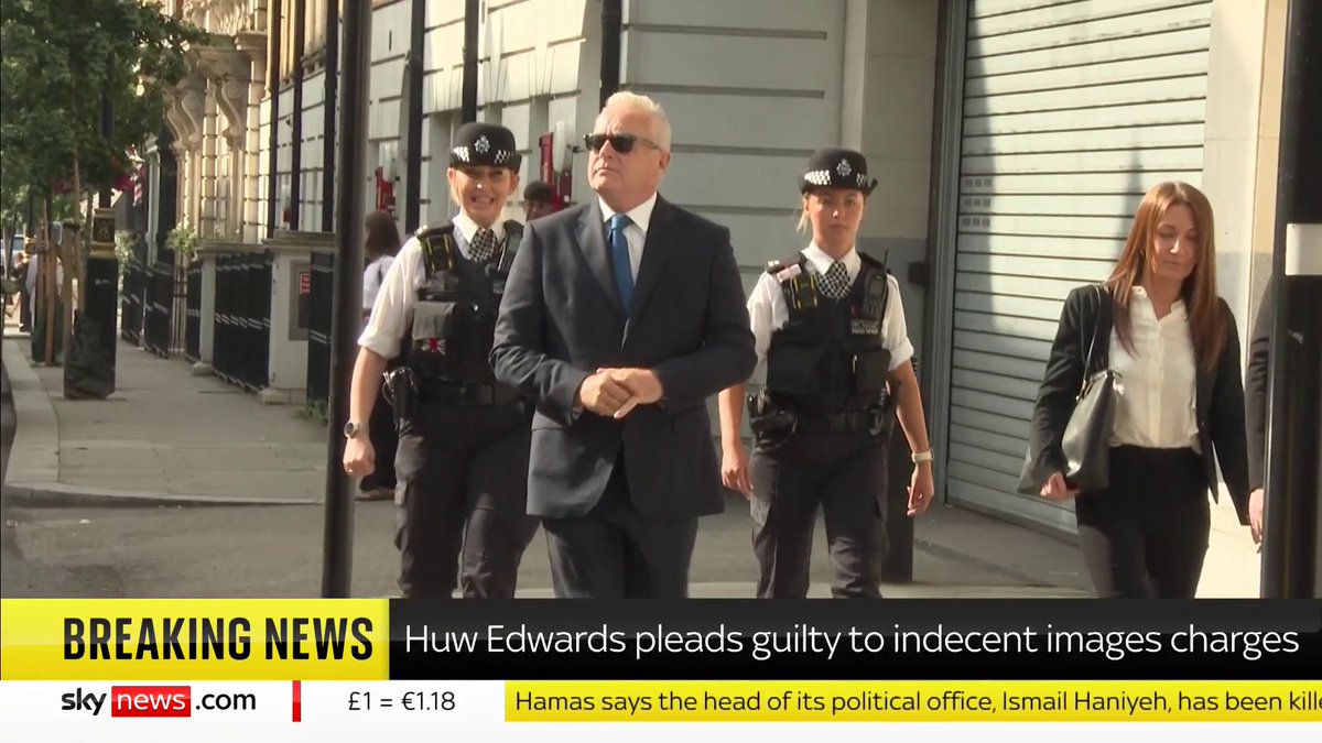 BREAKING: Former BBC newsreader Huw Edwards has pleaded guilty to making indecent images of children. 📺 Sky 501, Virgin 602, Freeview 233 and YouTube